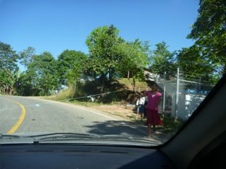 Chiapas  road barrier